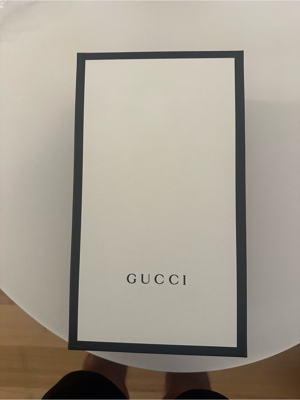 Gucci White Slide Sandals with Green and Red Stripe - Picture 4 of 5